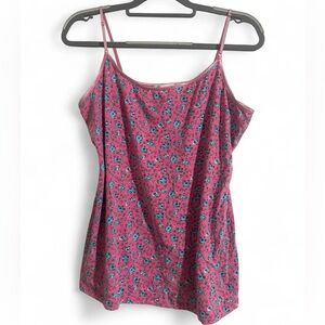 Ambiance Apparel Pink Floral Tank Top Camisole